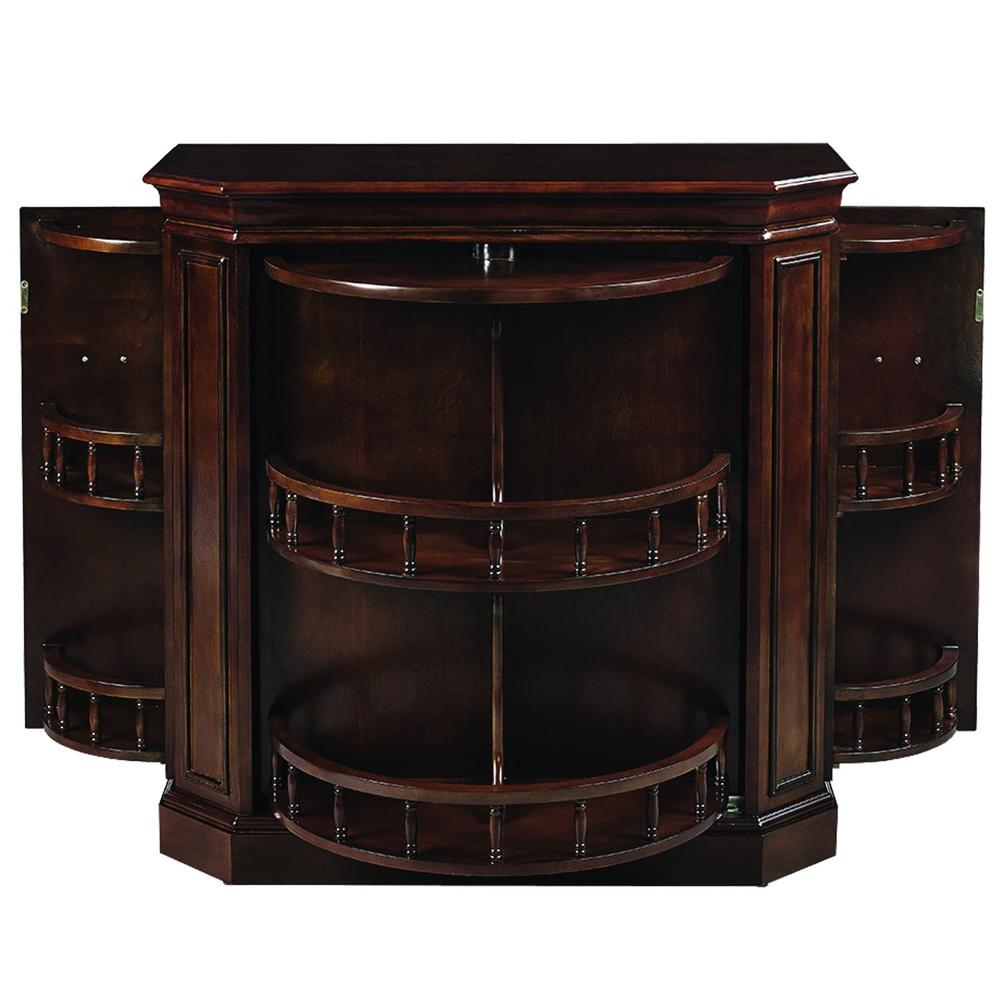 RAM Game Room Bar Cabinet w/ Spindle - Cappuccino