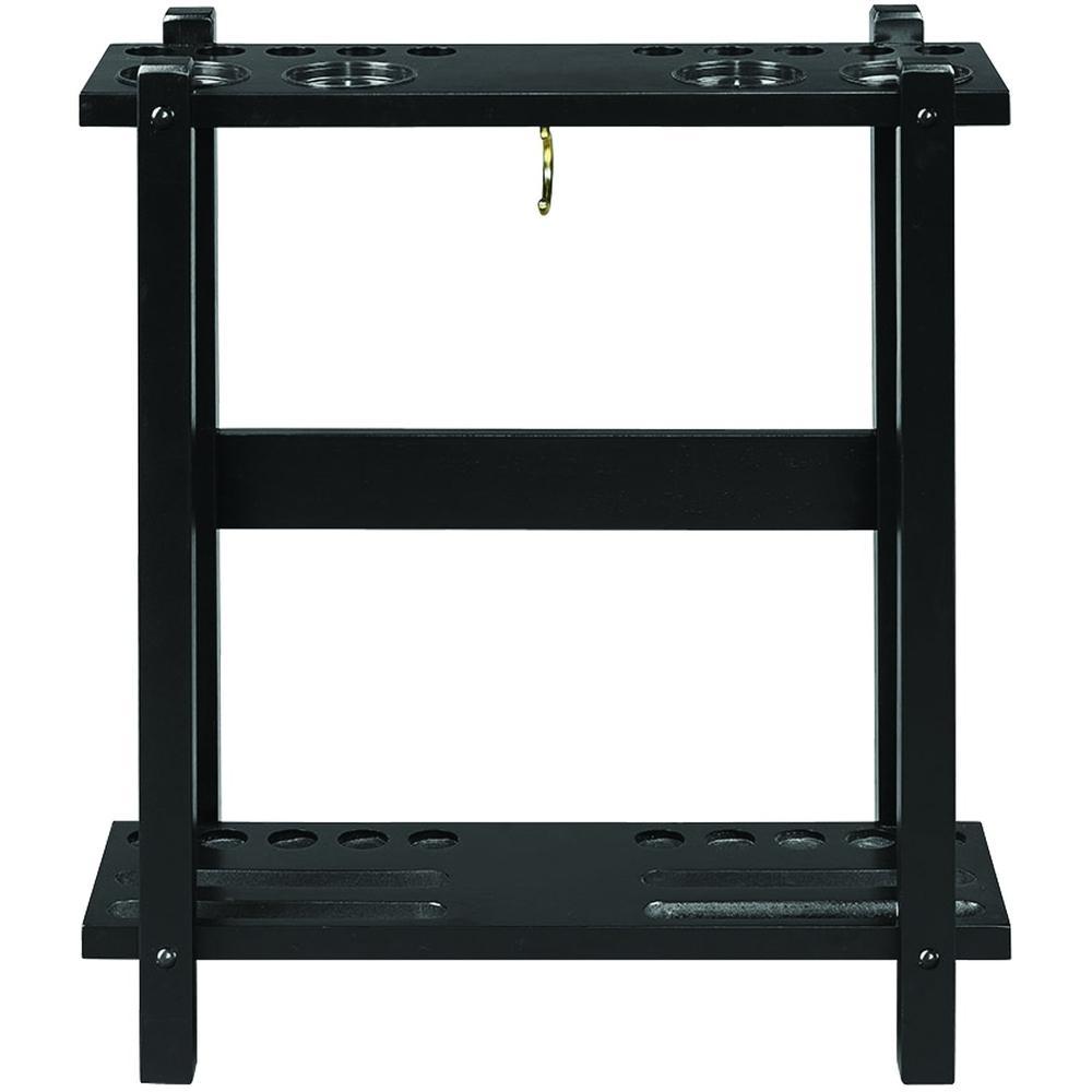 RAM Game Room Straight Floor Cue Rack - Black